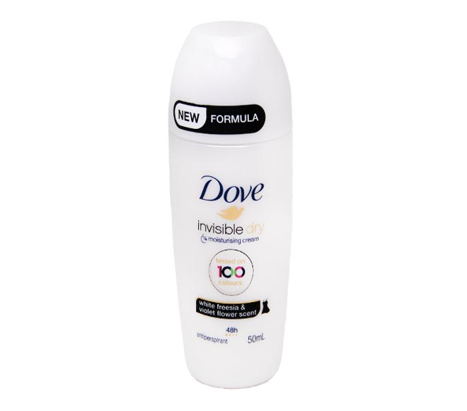 DOVE deodorant invisible dry roll-on 50ml – white fresia & violet flower