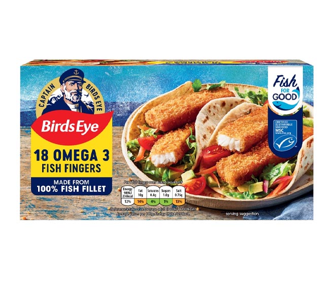 BIRDS EYE fish fingers omega 3 18pcs 504g