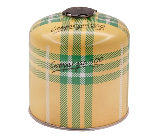 gas CAMPER GAZ 500 Butane valve 500g – Green & Yellow Pattern