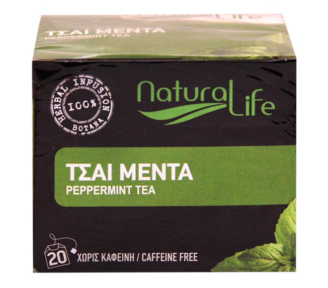 tea NATURAL LIFE (20pcs) 26g – Peppermint (100% natural herbs caffeine free)