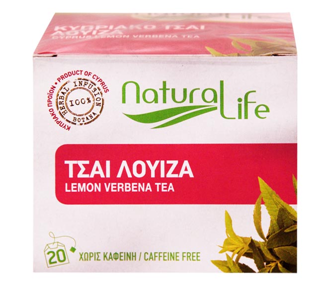 tea NATURAL LIFE (20pcs) 26g – Lemon Verbena (100% natural herbs caffeine free)