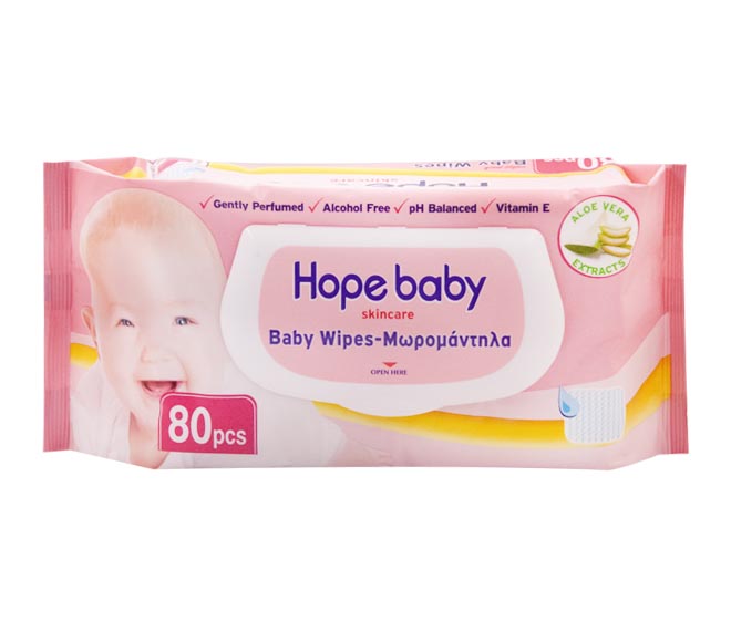 HOPE baby wipes aloe vera 80pcs – pink