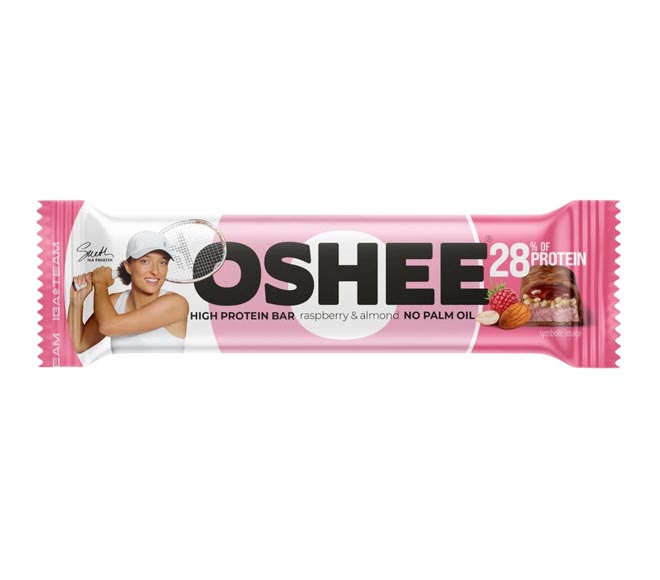 OSHEE Protein Bars (26% protein) 48g – Raspberry & Almond