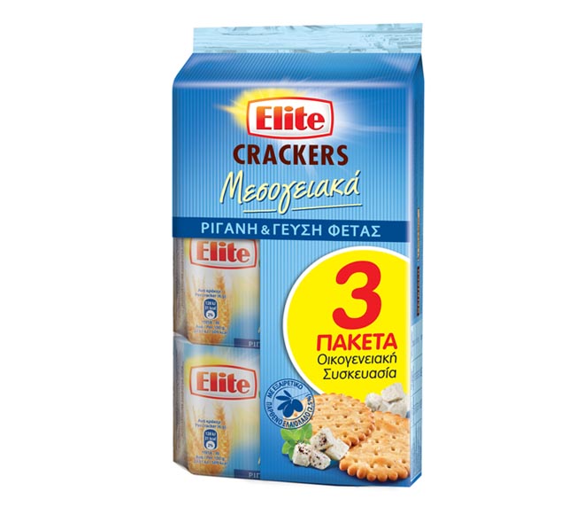 ELITE crackers 3x105g – Oregano & Feta Cheese
