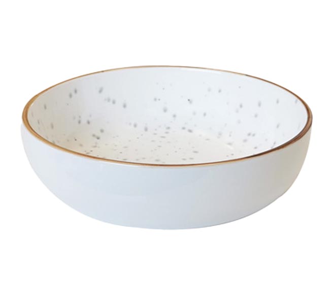 LIFESTYLE round bowl white with black speckles 16x4cm