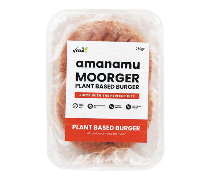 AMANAMU Moorger plant based burger vegan 250g