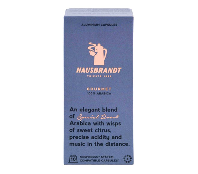 HAUSBRANDT nespresso compatible capsules 50g (10 caps) – Gourmet 100% Arabica