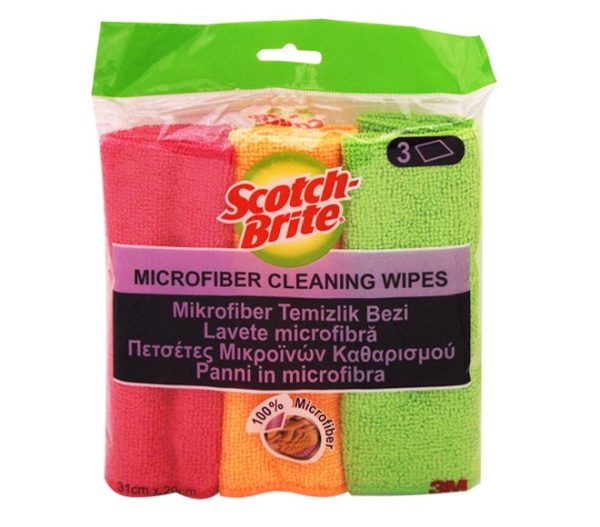 cloth SCOTCH-BRITE microfiber cleaning wipes 3pcs