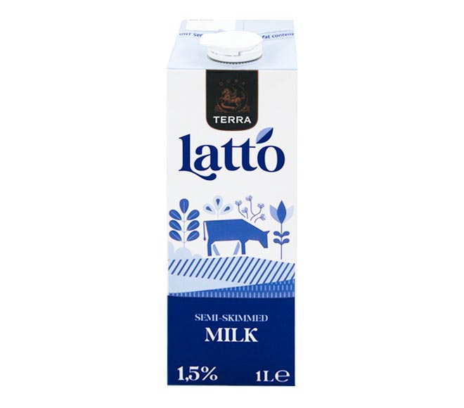 long life TERRA LATTO semi-skimed milk 1.5%  fat 1L