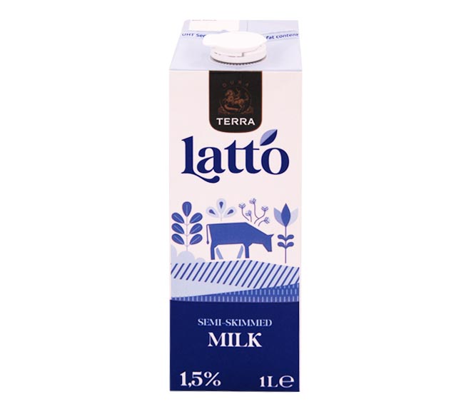 long life TERRA LATTO semi-skimed milk 1.5%  fat 1L