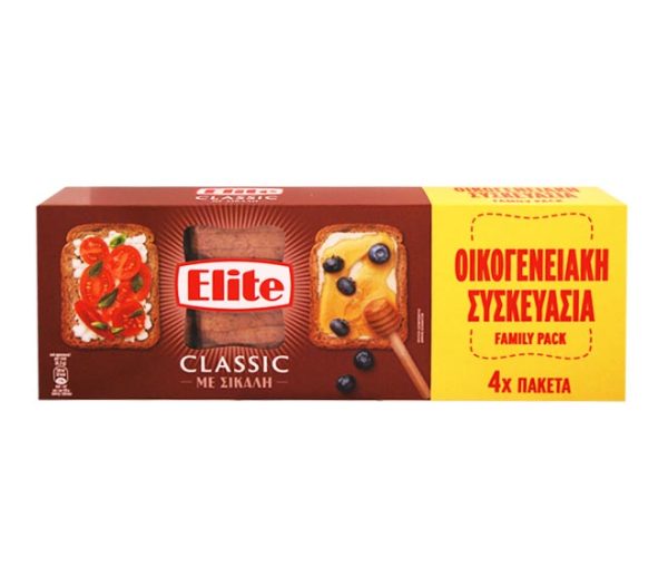ELITE wheat & rye rusks 360g (4x90g)
