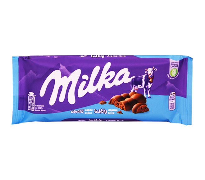 MILKA milk chocolate 90g – Bubly Alpine Milk