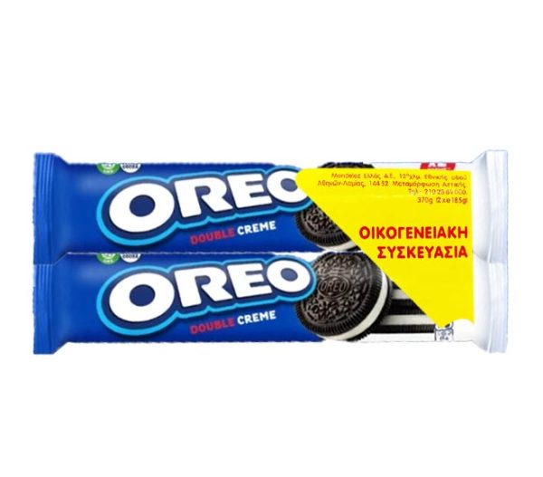 OREO Cookies Double Cream 2x185g (Family Pack)