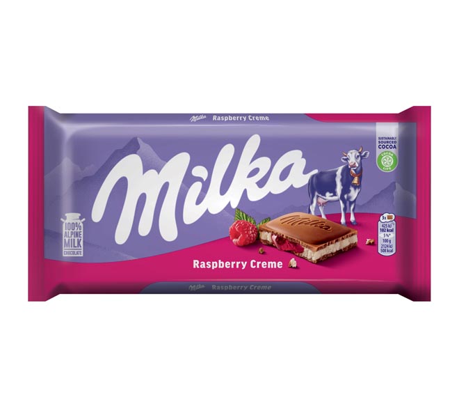 MILKA milk chocolate 100g – Raspberry Cream