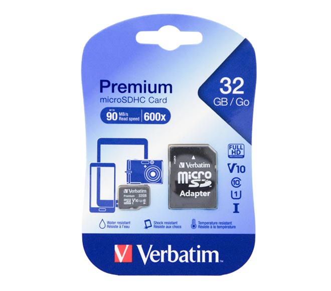 VERBATIM Premium microSDHC Card 32GB