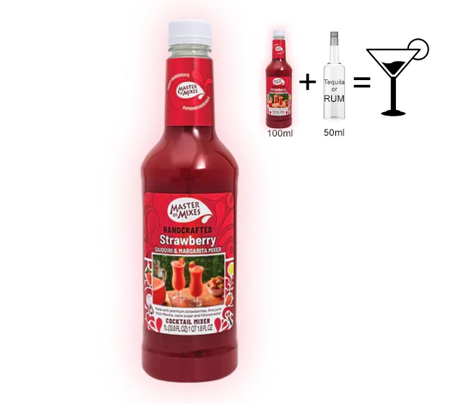 MASTER OF MIXES handcrafted coctail mixer Strawberry 1L – Daiquiri & Margarita