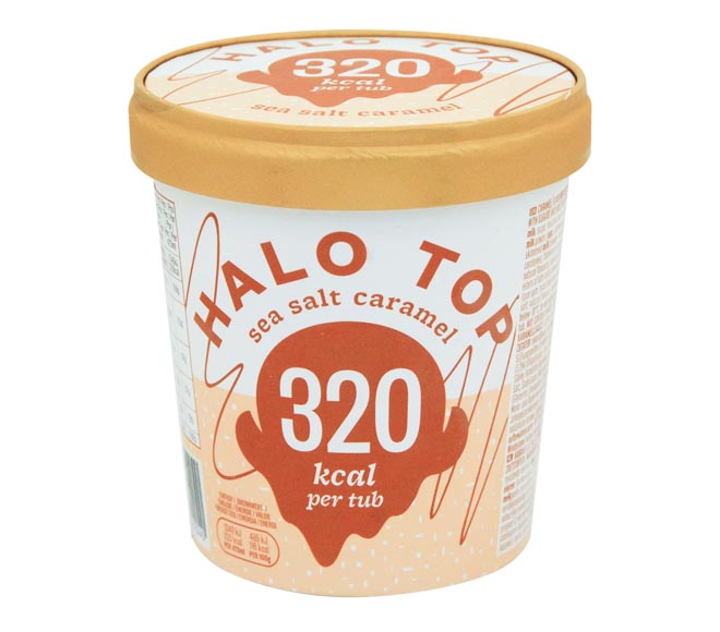 ice cream HALO TOP 473ml – Sea Salt Caramel (320 kCal per tub)