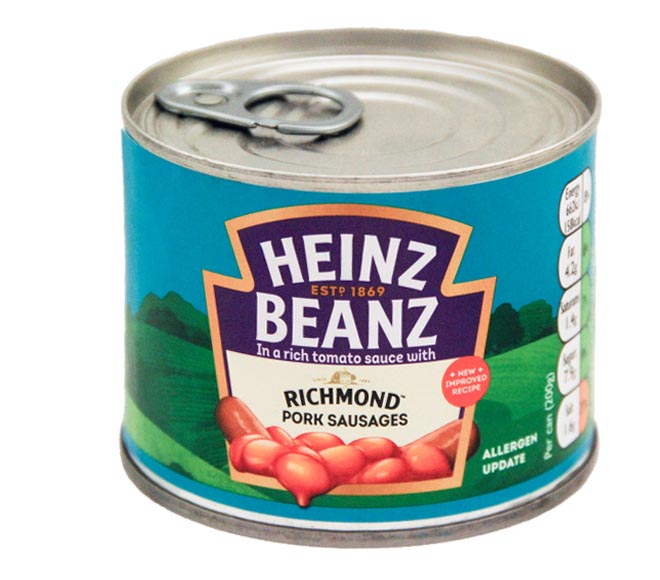 HEINZ Baked Beans with Richmond pork sausages 200g