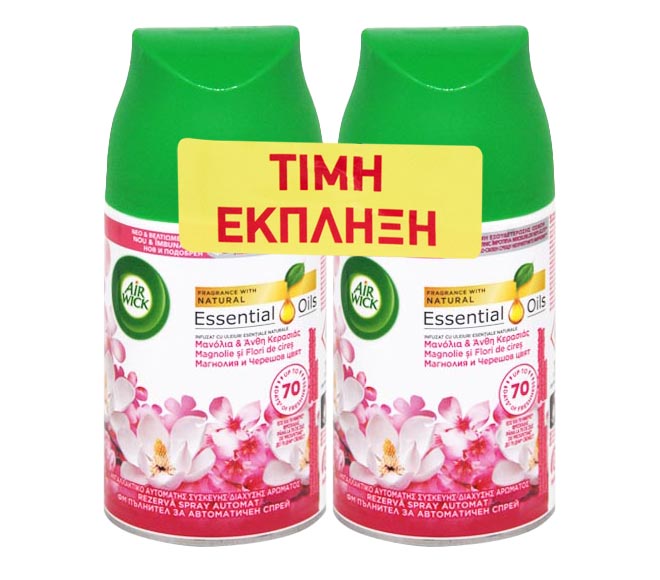 AIR WICK Freshmatic refill spray 2X250ml – Magnolia & Cherry Blossom