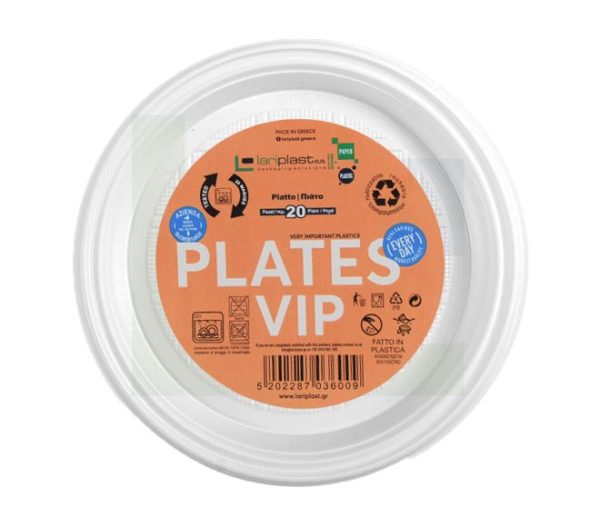 LARIPLAST plastic plates 21.5cm x 20pcs