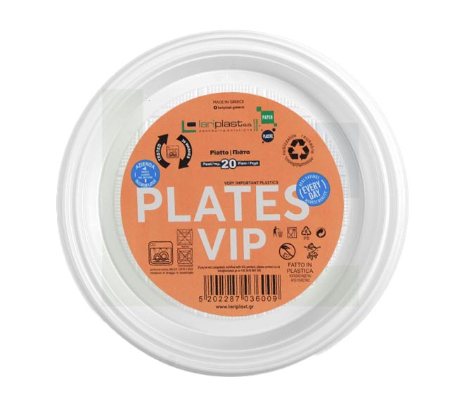 LARIPLAST plastic plates 21.5cm x 20pcs