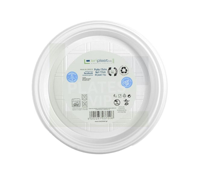 LARIPLAST plastic plates 17cm x 40pcs
