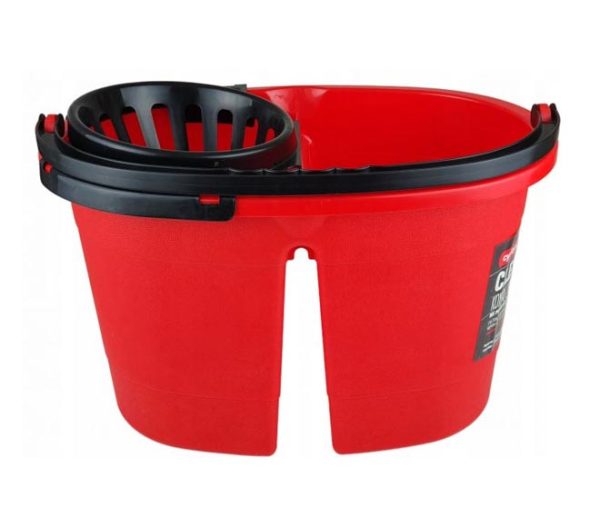 Mop bucket 16L with 2 Compartments, Wheels & Wringer