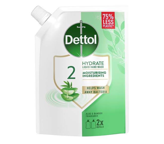 DETTOL Liquid handsoap antibacterial refill 500ml – Aloe & Bamboo