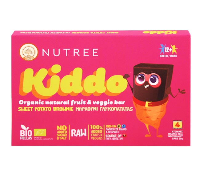 NUTREE Kiddo organic natural fruit & veggie bar 4x30g – Sweet Potato Brownie