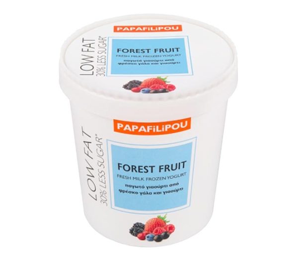 frozen yogurt PAPAFILIPOU low fat 150ml - Forest Fruits Swirl