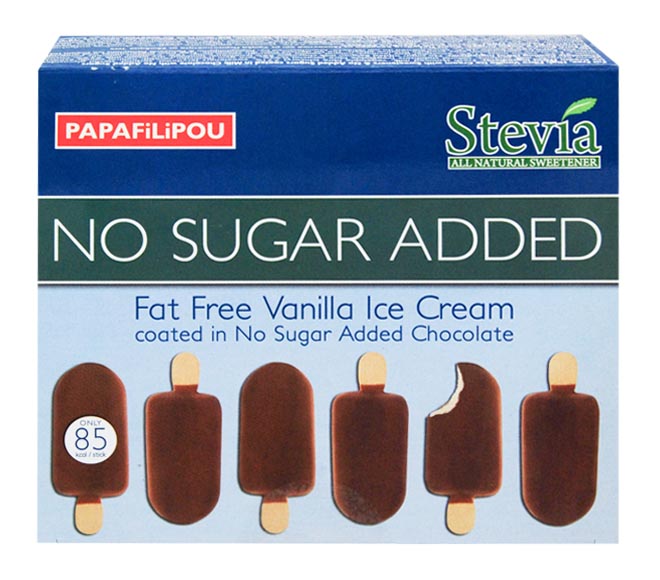 ice cream PAPAFILIPOU no sugar added with stevia 6x55ml – Vanilla