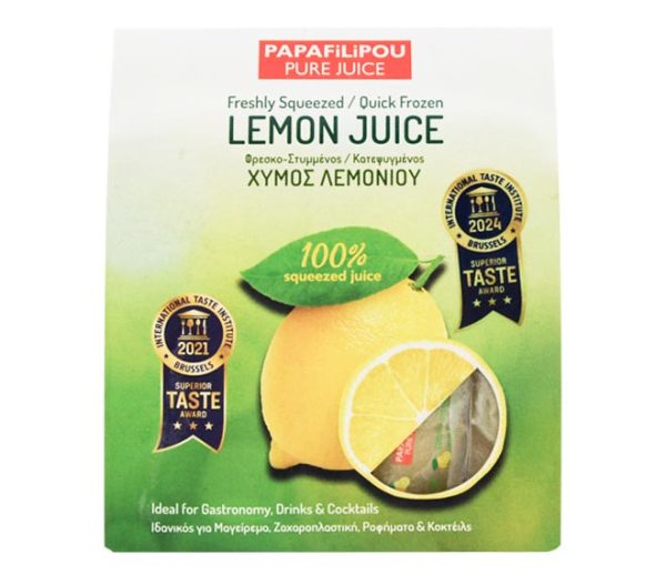 PAPAFILIPOU Lemon Juice freshly squized/Quick Frozen 14x24ml Sachets