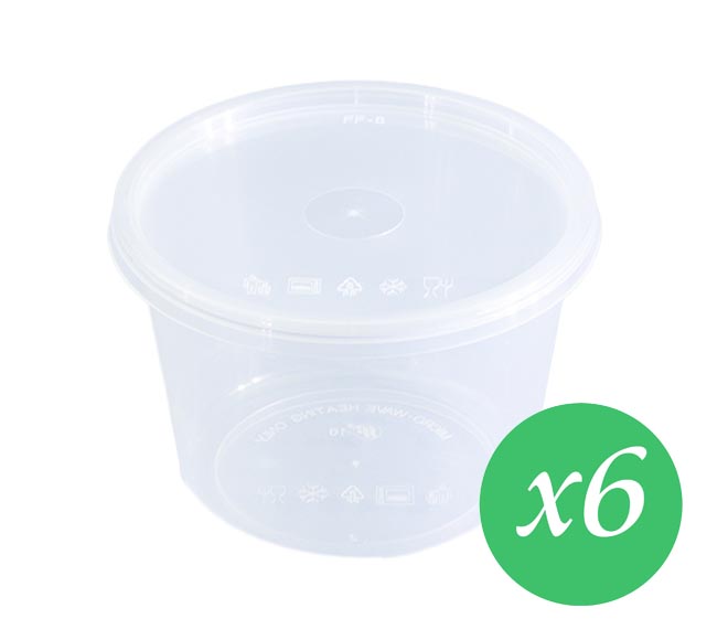 CATERWAYS frigo round container 660cc & lid 6pcs
