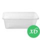 CATERWAYS frigo rectagular container 650cc & lid 6pcs