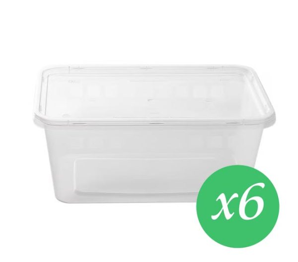CATERWAYS frigo rectagular container 1000cc & lid 6pcs