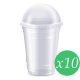 clear CATERWAYS plastic cups with lid 500cc x 10pcs