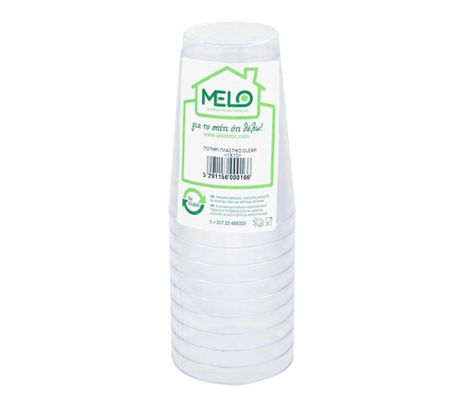 Plastic Cup MELO clear 10x270ml