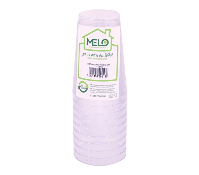 Plastic Cup MELO clear 10x270ml
