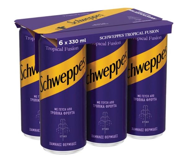can SCHWEPPES tropical fusion 6x330ml