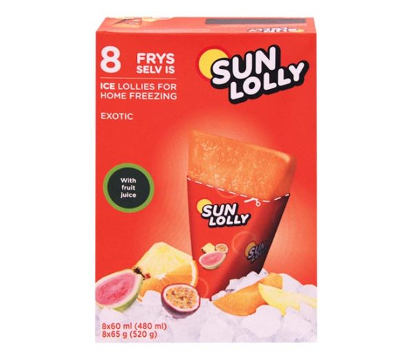 SUN LOLLY ice lollies for home freezing 8x60ml - Exotic