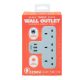 Adaptor TESSAN wall outlet (3x13A+2 USB-A+1 USB-C)