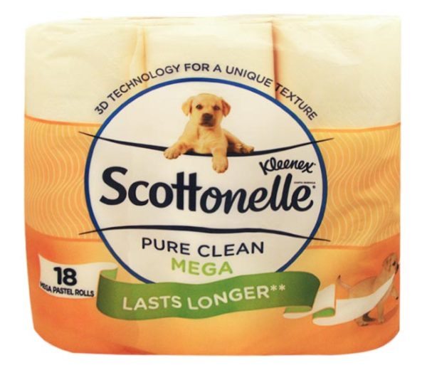 KLEENEX Scottonelle Pure Clean Mega toilet paper cream 225 sheets x 2ply 18pcs