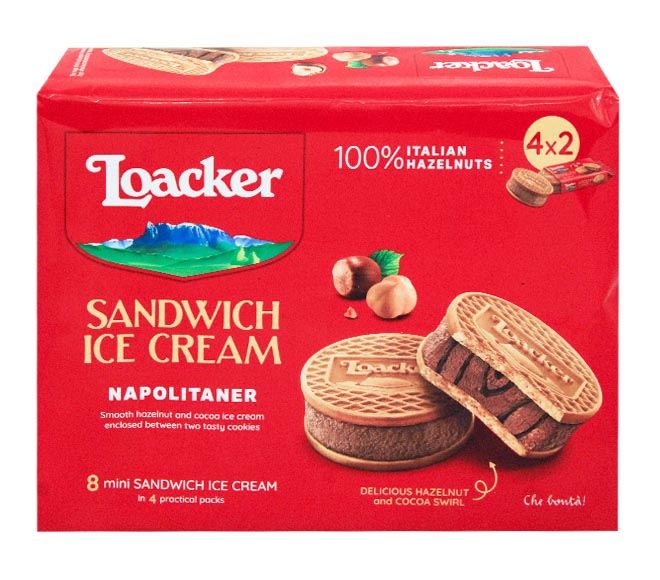 ice cream LOACKER sandwich 3×2 460ml – Napolitaner
