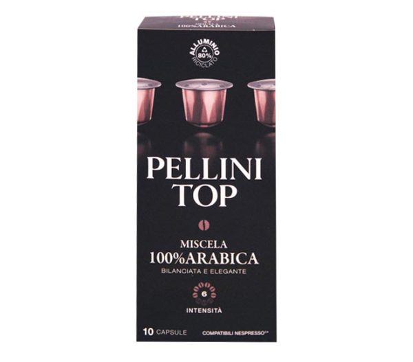 PELLINI nespresso compatible capsules 55g (10 caps - intensity 6) - Mixture 100% Arabica