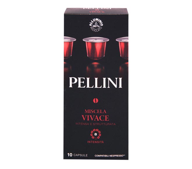 PELLINI nespresso compatible capsules 55g (10 caps – intensity 8) – Lively Mixture
