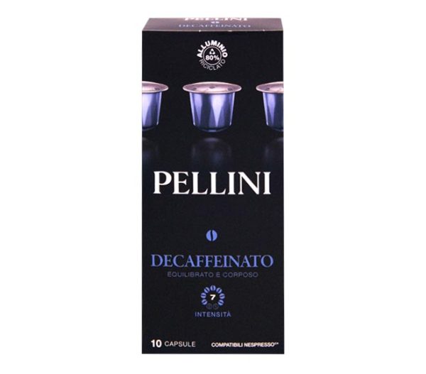 PELLINI nespresso compatible capsules 55g (10 caps - intensity 7) - Decaffeinato