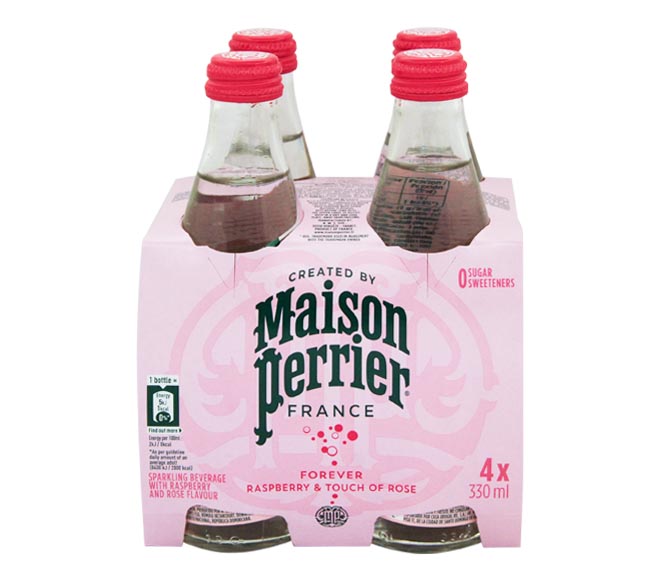 MAISON PERRIER sparkling water 4 x 330ml – Forever Rasberry & a touch of Rose