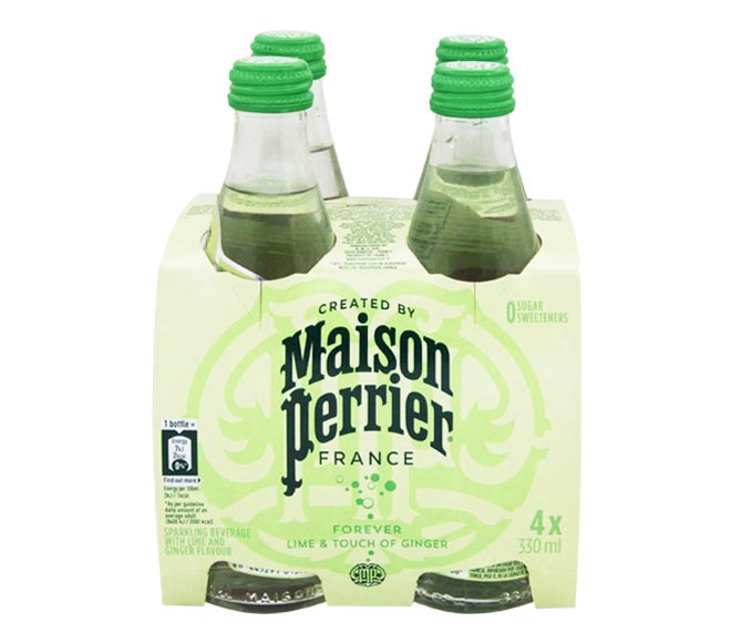 MAISON PERRIER sparkling water 4 x 330ml – Forever Lime & a touch of Ginger