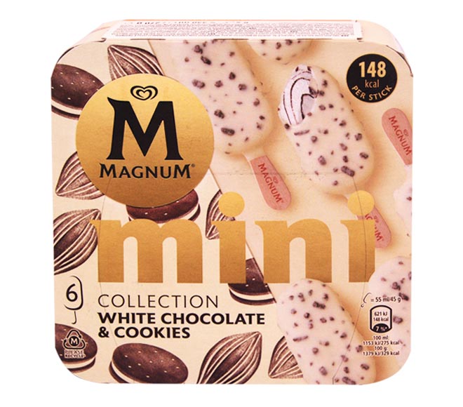 ice cream MAGNUM mini 330ml – White Chocolate & Cookies