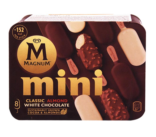 ice cream MAGNUM 440ml – mini 8 pieces (8X55ml) – Classic, Almond, White Chocolate